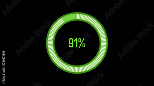 Loading Progress Bar Percent Icon – Animation Alpha Loop