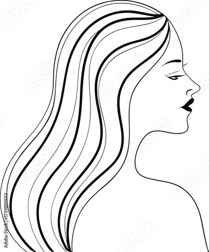 Beauty Salon Logo Design of Stylish Woman Profile