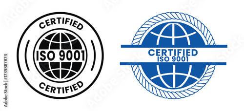 Iso quality management system certification badge iso 9001, iso 9001, quality management, certification, standard, award, recognition, business, global, system, management, compliance, accreditation,