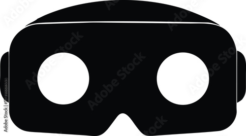 Vector art of black virtual reality headset icon