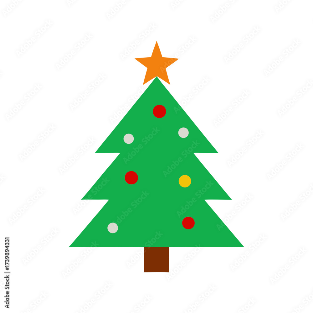 Fototapeta premium christmas tree icon vector art