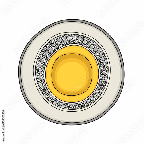 Stylized CrossSection of a Unique Reactor Core with Pebble Bed Fuel.