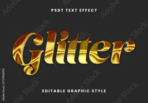 Golden Glitter Gold Text Effect Metallic Sparkling Font