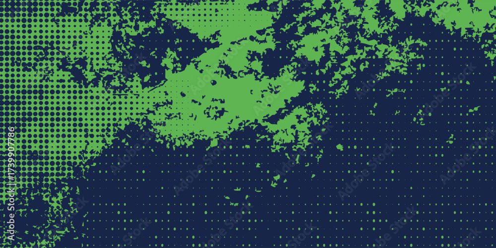 Fototapeta premium Futuristic green halftone gaming background