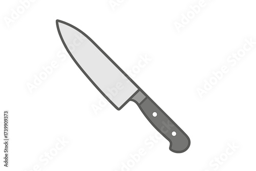 Professional sharp kitchen chef knife tool used for cutting and food preparation