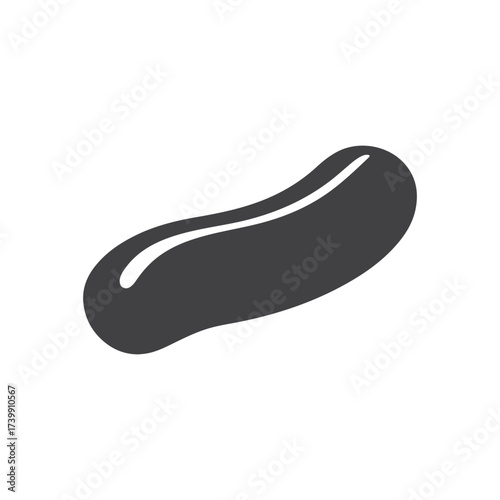 Silhouette Style Vector Bacon Logo Icon – Minimalist Black Meat Strip Emblem for Butcher Shops, Breakfast Menus, Restaurant Branding, Food Packaging, BBQ Designs, and Culinary Concepts