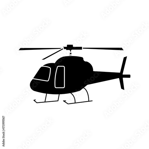  helicopter icon white on background