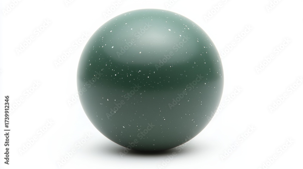 Obraz premium Smooth Round Sphere Positioned Centered on Pure White Background with Gentle Illumination