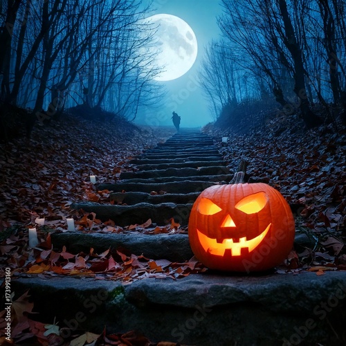 Spooky Night Pumpkin Lantern