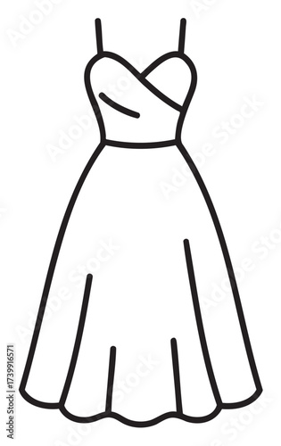 Black outline of a strapless evening gown with a sweetheart neckline and fitted bodice, accentuating a classic, elegant silhouette.