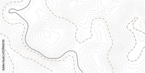 Topographic gold luxury map background. Geographic abstract pattern. The topo contour or wallpaper. Mountain trail terrain or path. Vector illustration.