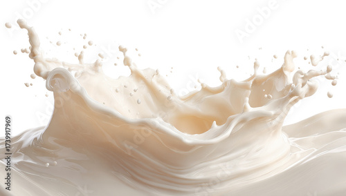 Creamy milk splash against black background (3)