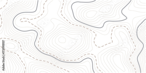 Topographic gold luxury map background. Geographic abstract pattern. The topo contour or wallpaper. Mountain trail terrain or path. Vector illustration.