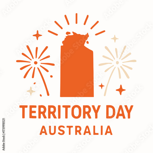 Territory Day Australia, Australian national holiday illustration, civic celebration design