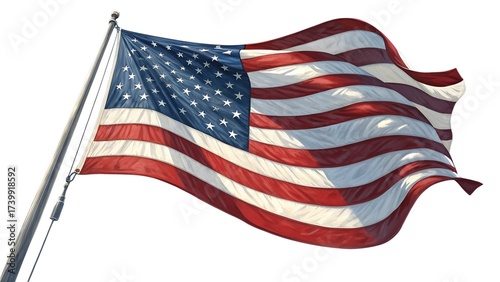American Flag Waving