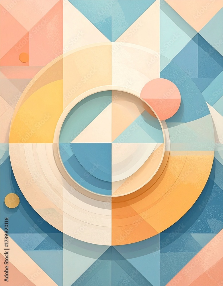 Fototapeta premium Smooth Pastel Gradient Illustration in Flat Design