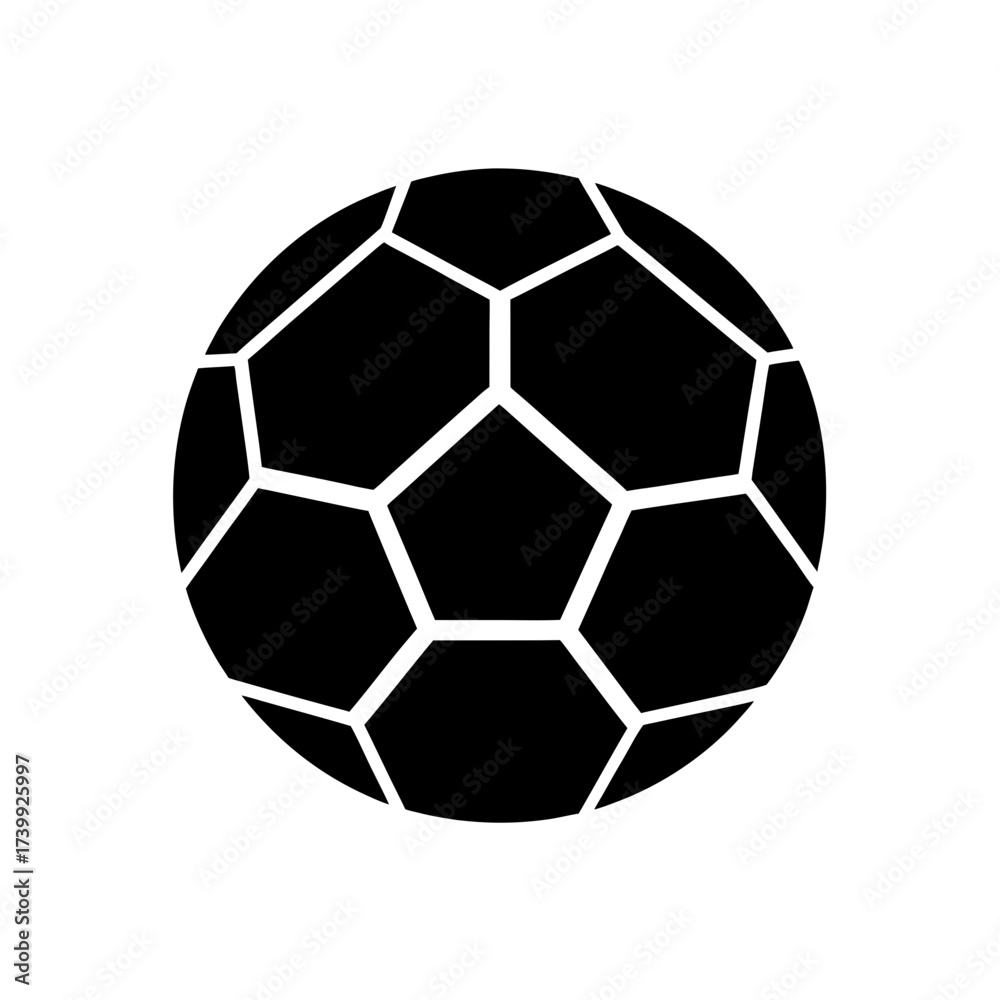 Obraz premium Black and white soccer ball graphic design on transparent background silhouette