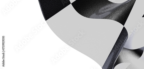 Stylish black and white che...