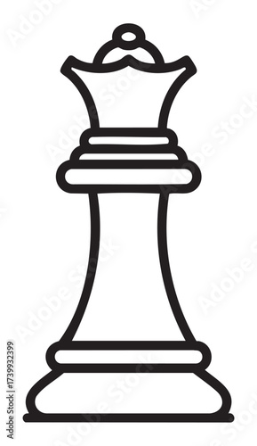 Black outline of a simple chess king piece, representing strategy and leadership in the game of chess.