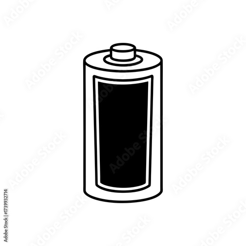 Simple illustration of a battery cell silhouette