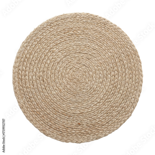 Photography Round woven jute placemat or rug