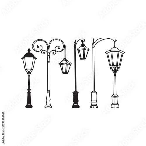 Vector illustration of a Street lamp