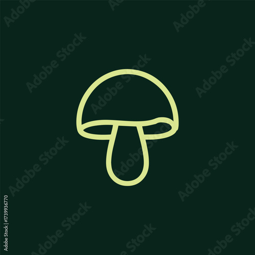 Silhouette Style Vector Mushroom Icon Design, Minimalist and Modern Editable Graphic, Scalable Illustration for Nature, Forest, Food, Organic, Vegan, Health, Culinary, and Branding Use