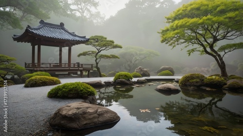japanese garden in spring
