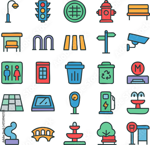 Urban Icons and City Elements 1.