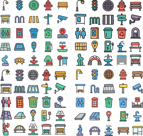 Urban Icons City Elements Illustration 2.