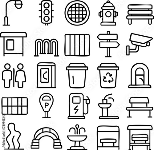 Urban Icons City Elements Illustration 3.