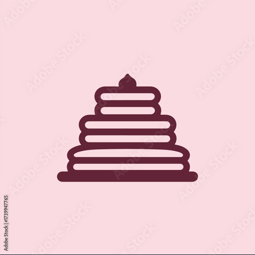 Silhouette Style Vector Pancake Icon Design, Minimalist and Modern Editable Graphic, Scalable Illustration for Breakfast, Brunch, Food, Bakery, Dessert, Cafe, Restaurant, and Culinary Use