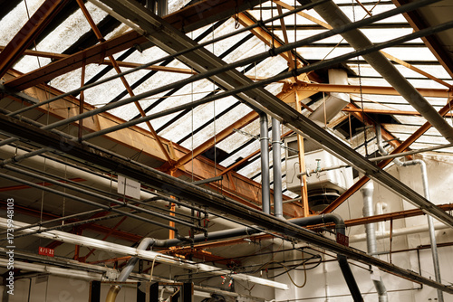 High-angle view of industri...