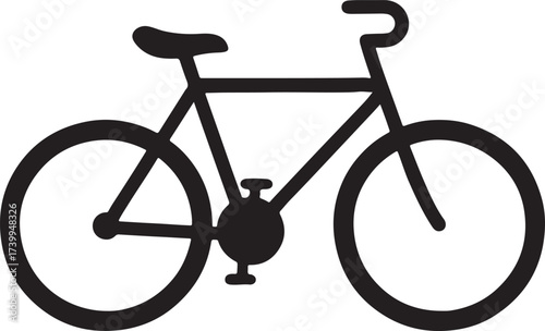 Bicycle Silhouette – Healthy Transport Vector