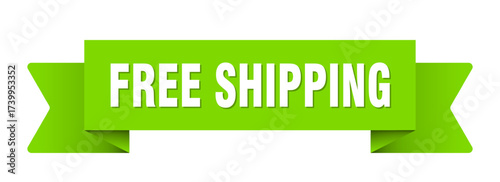 free shipping ribbon isolated on transparent background. free shipping ribbon