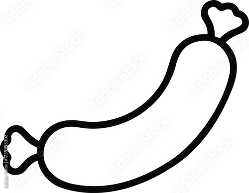 Outline icon of chouriço sausage