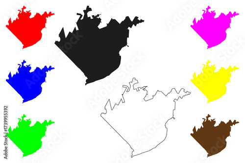 Gomez Palacio city (United Mexican States, Mexico, Durango State) map vector illustration, scribble sketch Gómez Palacio map