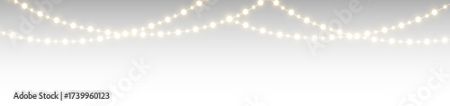 png golden light garland with festive lamps and decorative sparkle
