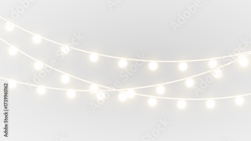 png bright string light garland with golden holiday illumination
