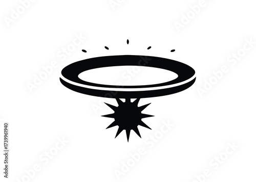 fallen halo silhouette vector icon