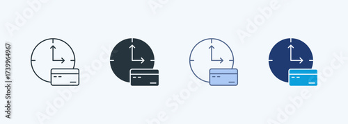 Real Time Payment Multiple Style Icon Collection