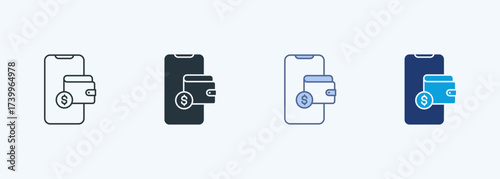 Digital Wallet Multiple Style Icon Collection