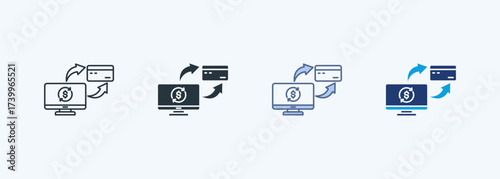 Automated Clearing House Multiple Style Icon Collection