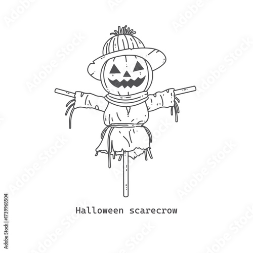 Scarecrow pumpkin head halloween