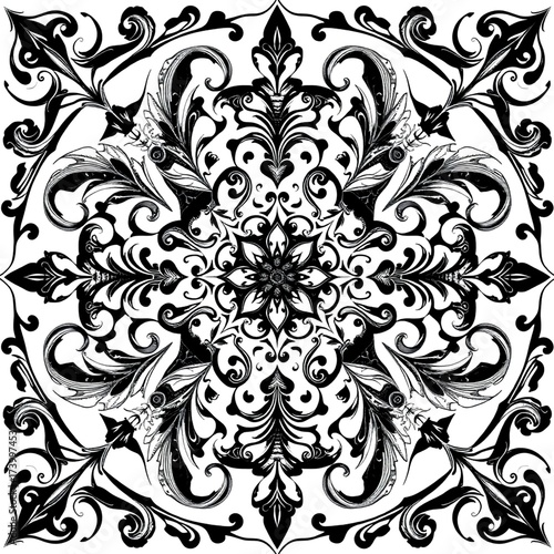 vector illustration of a floral ornament