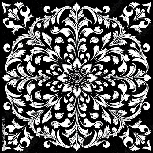 vector illustration of a floral ornament