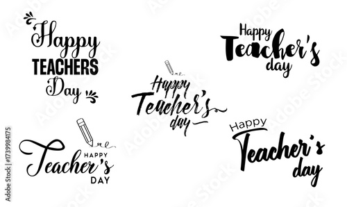 happy teachers' day text vector illustration, teachers silhouette set vector illustration, teachers, silhouette, set, study, professor's silhouette set, professor, art, black, world teacher day,