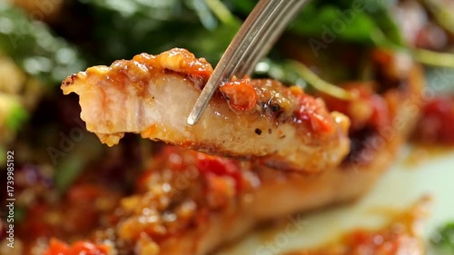 Quinoa Fried Rice and Pork Belly Steak in Tomato Sauce