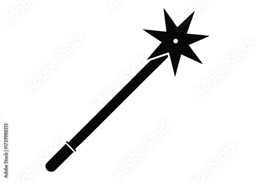 magic wand silhouette vector icon