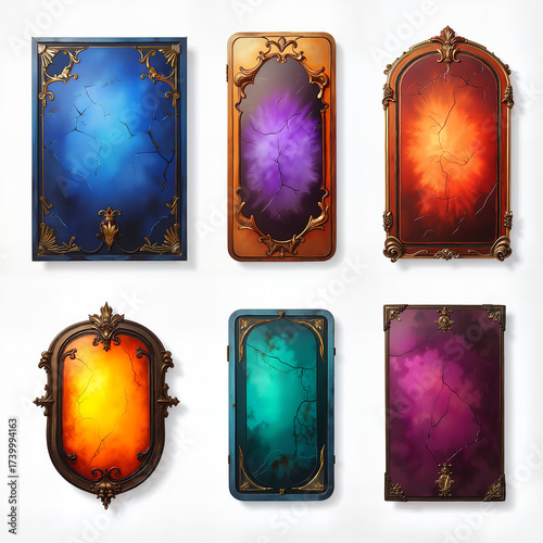 Colorful ornate light covers in various styles and designs  